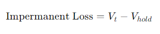 Impermanent Loss Formula